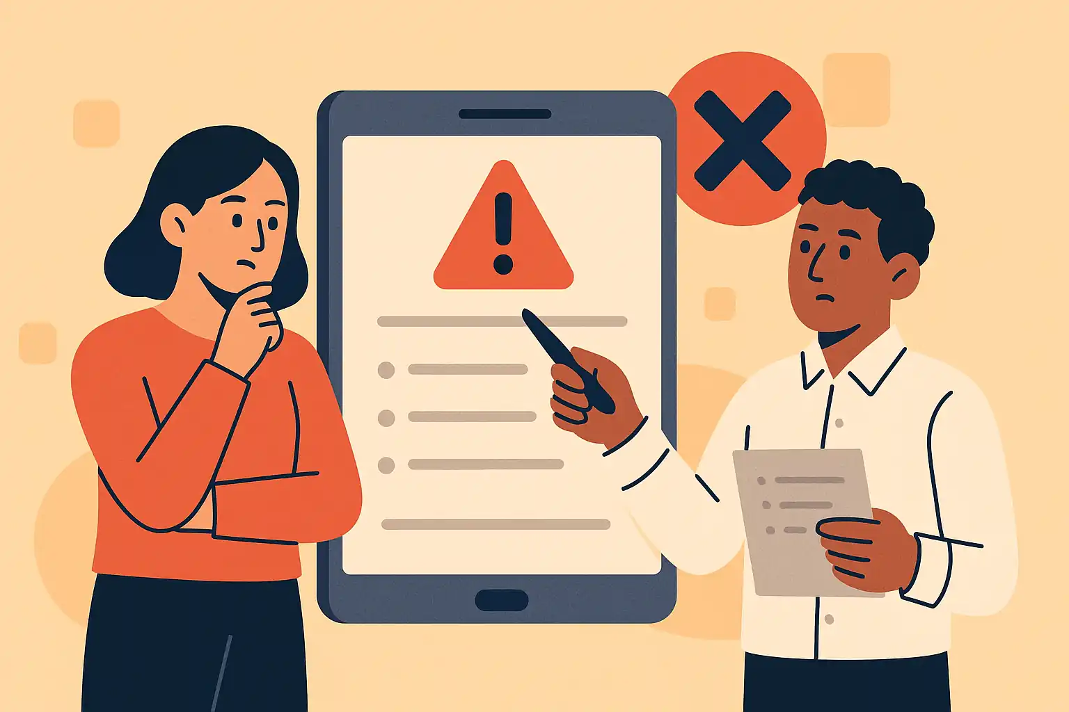 MVP pitfalls diagram showing scope, tech debt, UX, performance, monitoring, metrics